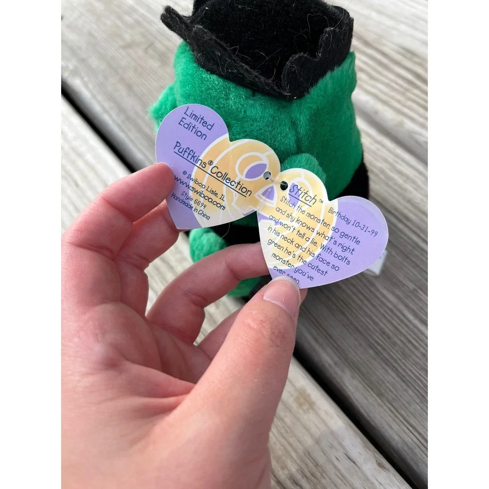 Limited‎ Edition Puffkins Stitch Frankenstein Plush Halloween Monster Toy